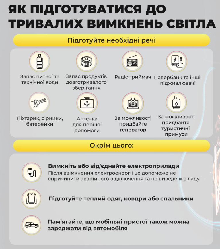  Як підготуватися до тривалих відключень світла і чи вони будуть?